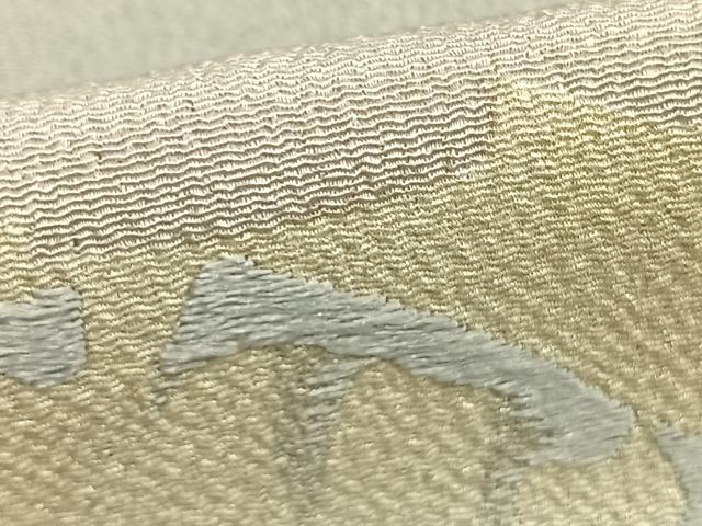 平和屋着物▽訪問着 単衣 刺繍 風景文 暈し染め 鬼しぼ縮緬 正絹 逸品 AABD0242fy