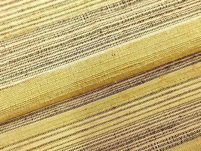 平和屋着物▽上質な紬 単衣 横縞 正絹 逸品 AABD0252fy
