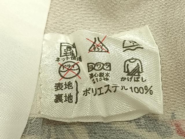 平和屋着物▽小紋 単衣 色紙草花文 洗える着物 AABD0253fy
