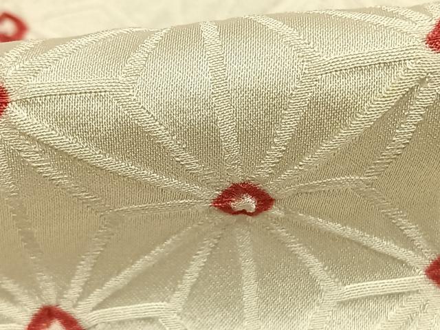平和屋着物▽上質な小紋 単衣 絞り 麻の葉文様 正絹 逸品 AABD0259fy