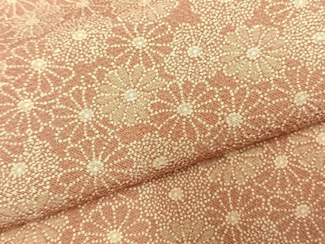 平和屋着物▽江戸小紋 単衣 花尽くし 丹後ちりめん 反端付き 正絹 逸品 AABD0266fy