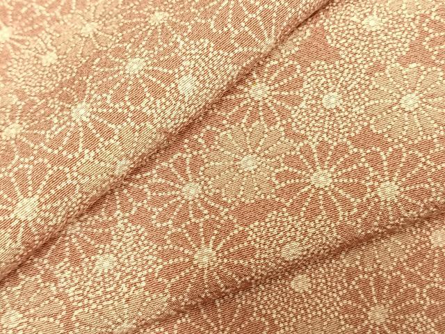 平和屋着物▽江戸小紋 単衣 花尽くし 丹後ちりめん 反端付き 正絹 逸品 AABD0266fy