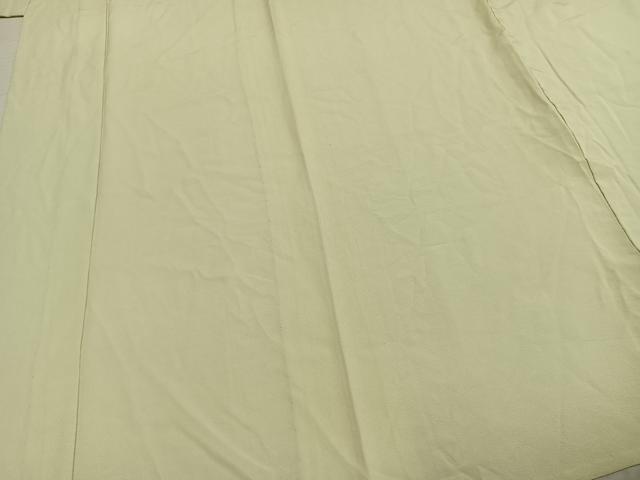 平和屋着物▽上質な色無地 単衣 女郎花色 正絹 逸品 AABD0269fy