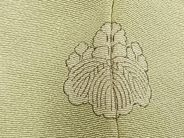 平和屋着物▽上質な色無地 単衣 女郎花色 正絹 逸品 AABD0269fy