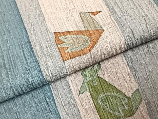 平和屋着物▽上質な小紋 単衣 間道 正絹 逸品 未使用 AABD0282fy