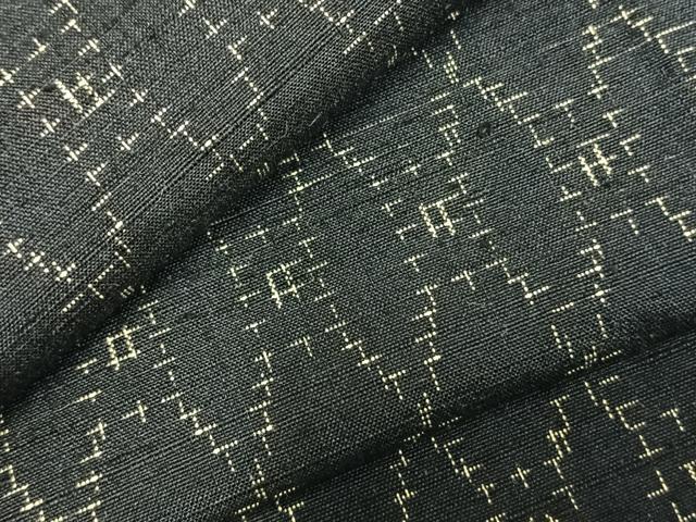 平和屋着物▽上質な紬 単衣 立涌文 正絹 逸品 AABD0294fy