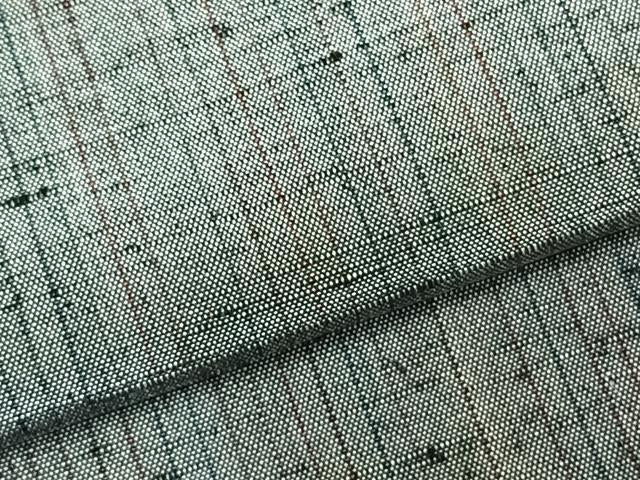 平和屋着物▽上質な紬 単衣 縞 正絹 逸品 AABD0299fy