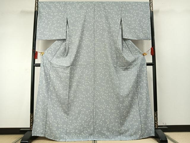 平和屋着物▽小紋 単衣 花唐草文 洗える着物 AABD0313fy
