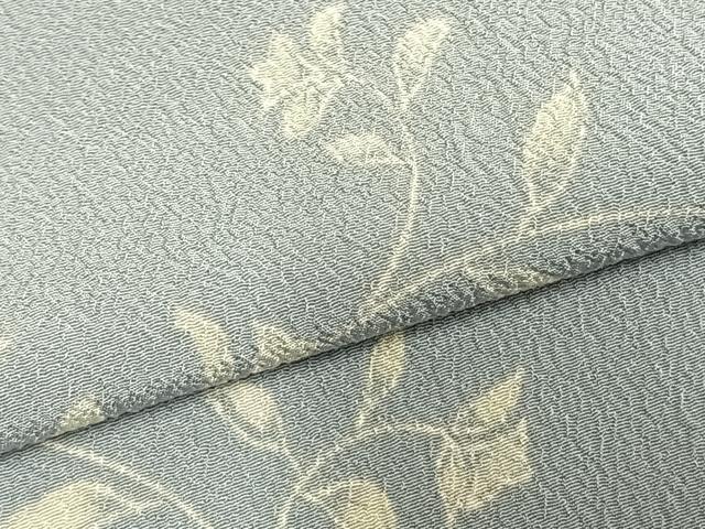 平和屋着物▽小紋 単衣 花唐草文 洗える着物 AABD0313fy