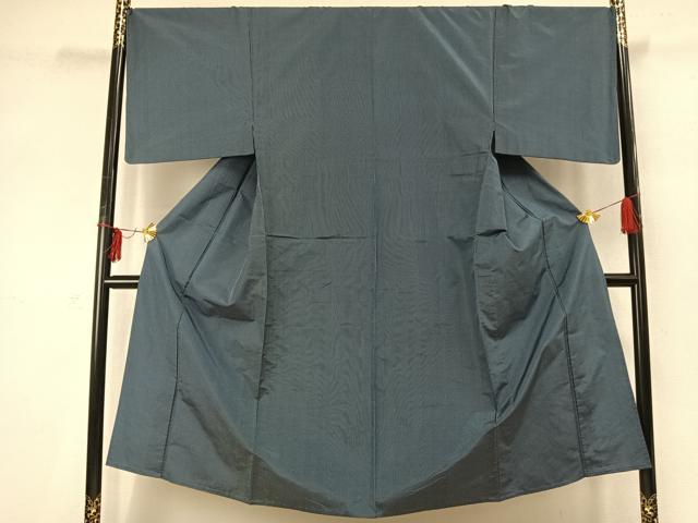 平和屋着物▽男性 本場大島紬 単衣 格子 正絹 逸品 AABD0333fy