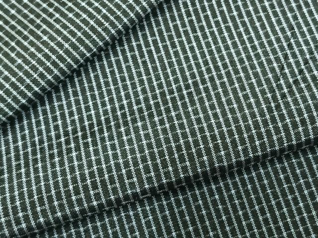 平和屋着物▽男性 本場大島紬 単衣 格子 正絹 逸品 AABD0333fy