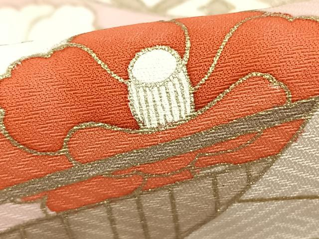 平和屋着物▽訪問着 単衣 色紙重ね花文 暈し染め 金彩 正絹 逸品 AABD0377fy