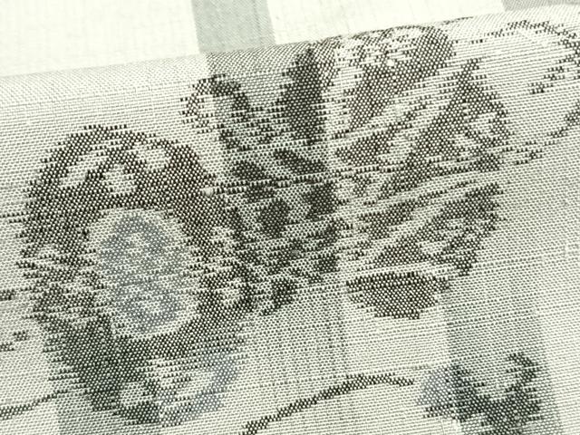 平和屋着物▽上質な紬 単衣 鼓 正絹 逸品 未使用 AABD0381fy