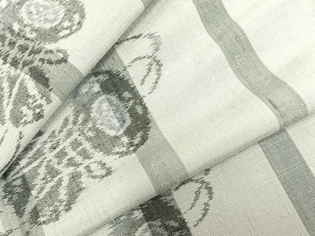 平和屋着物▽上質な紬 単衣 鼓 正絹 逸品 未使用 AABD0381fy