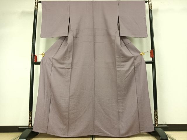 平和屋着物▽上質なお召 単衣 幾何学文 正絹 逸品 未使用 AABD0394fy