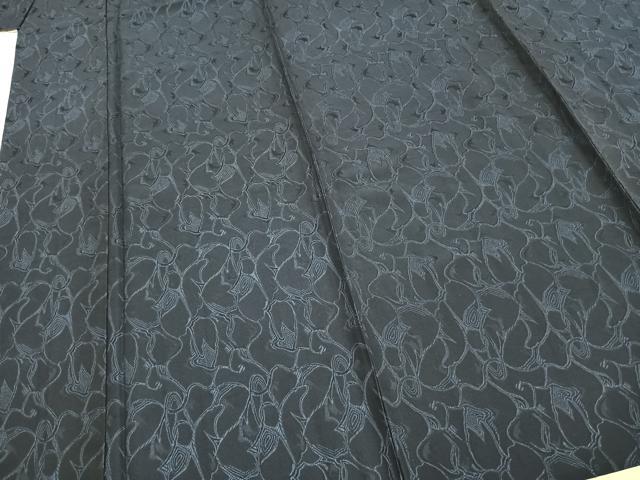 平和屋着物▽上質な小紋 単衣 霞文 正絹 逸品 AABD0402fy