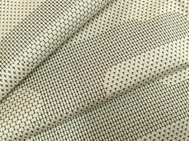 平和屋着物▽上質な紬 単衣 幾何学文様 正絹 逸品 AABD0414fy