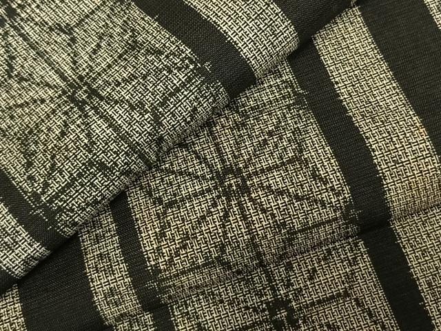 平和屋着物●本場大島紬 割込み絣 麻の葉文様 正絹 逸品 AABD0443fy