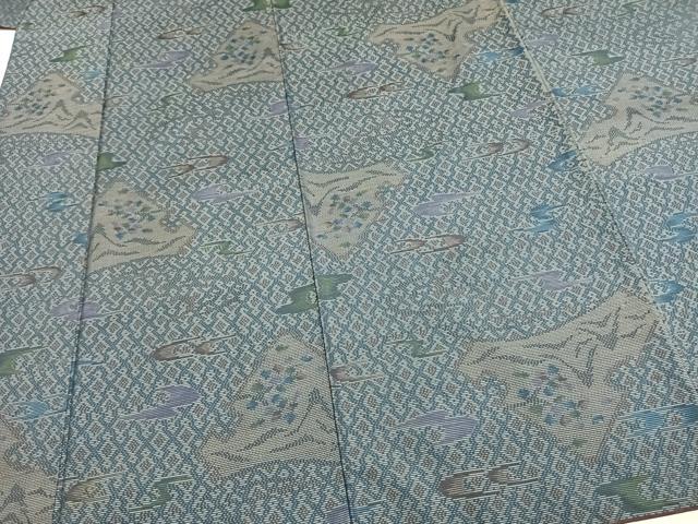 平和屋着物●本場大島紬 風景文 正絹 逸品 AABD0446fy