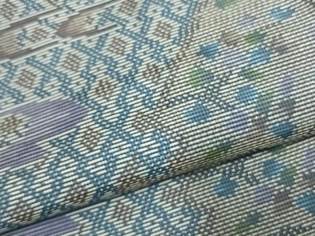 平和屋着物●本場大島紬 風景文 正絹 逸品 AABD0446fy