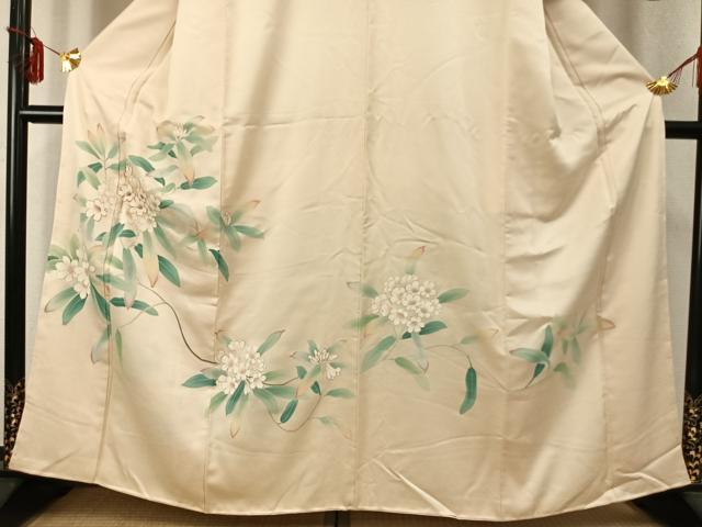 平和屋着物●訪問着 駒刺繍 草花文 金彩 正絹 逸品 AABD0469fy