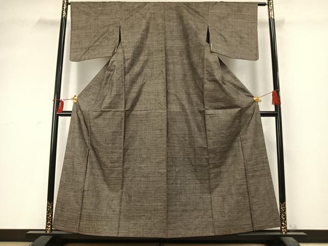 平和屋着物●本場大島紬 カタス9マルキ 立波文 正絹 逸品 AABD0504fy