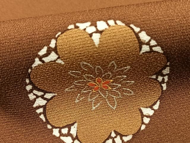 平和屋着物●訪問着 花丸文 ろうけつ染め 銀彩 正絹 逸品 AABD0593fy