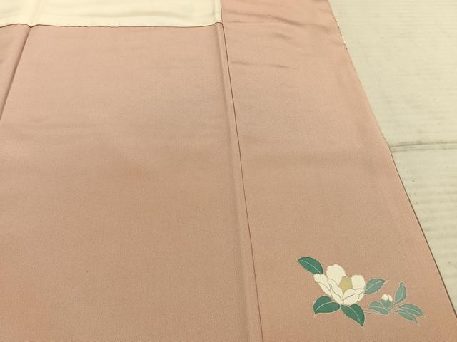 平和屋着物●訪問着 雪輪花文 暈し染め 金彩 正絹 逸品 AABD0594fy