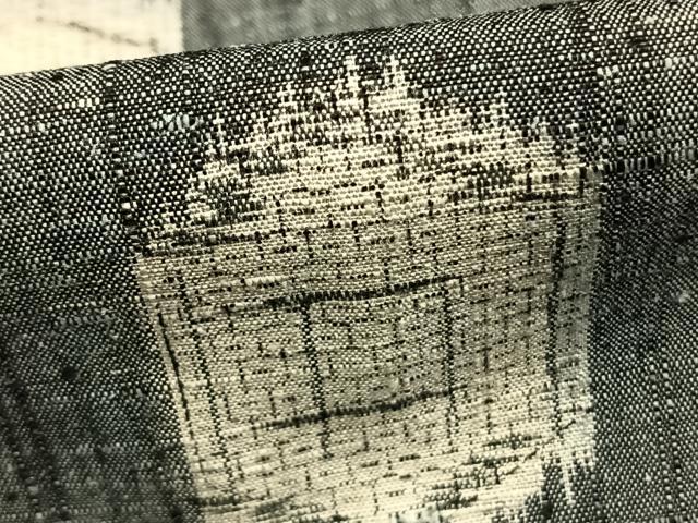平和屋着物●上質な紬 80亀甲 亀甲文様 正絹 逸品 AABD0660fy