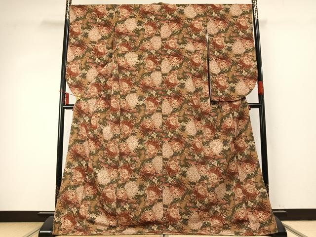 平和屋着物●小振袖　二尺袖　草花文　洗える着物　AABG4568fy 平和屋着物○大島優子 小振袖 二尺袖 草花文 暈し染め 金彩 洗える着物
