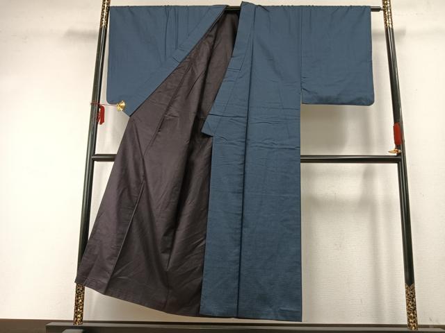 平和屋着物●男性 紬 アンサンブル 亀甲柄 正絹 逸品 AABD0706fy