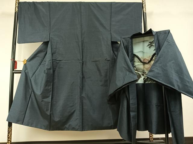 平和屋着物●男性 本場大島紬 アンサンブル 亀甲絣 正絹 逸品 AABD0712fy