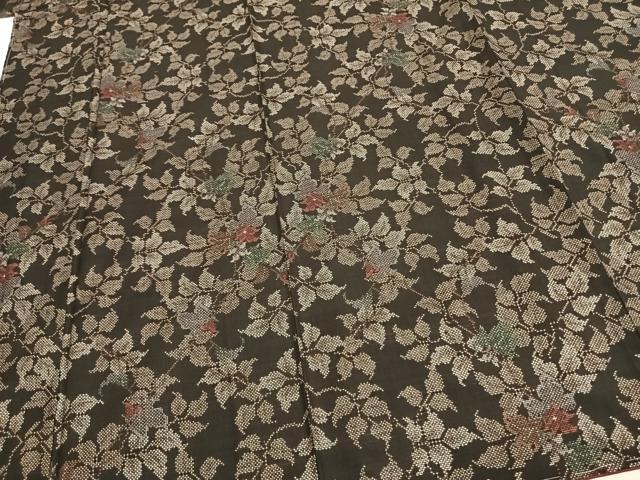 平和屋着物●本場大島紬 一元7マルキ 草花文 正絹 逸品 未使用 AABD0726fy