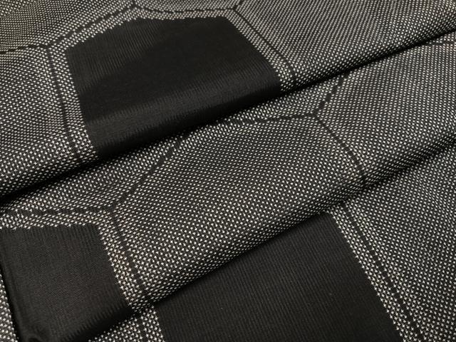 平和屋着物●本場大島紬 一元絣 亀甲文 正絹 逸品 AABD0771ph
