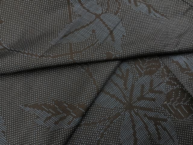 平和屋着物●本場大島紬 一元絣 草木文 正絹 逸品 AABD0784ph