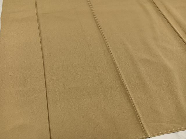 平和屋着物●上質な色無地 枯色 正絹 逸品 未使用 AABD0832ph