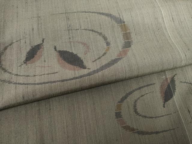 平和屋着物●上質な紬 落ち葉 波紋 正絹 逸品 AABD0860ck