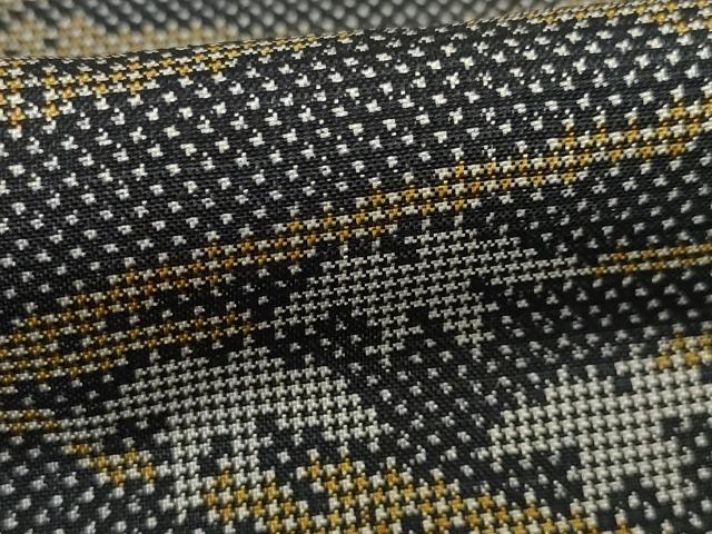 平和屋着物●本場大島紬 一元7マルキ 笹竹文 正絹 逸品 AABD0869ck