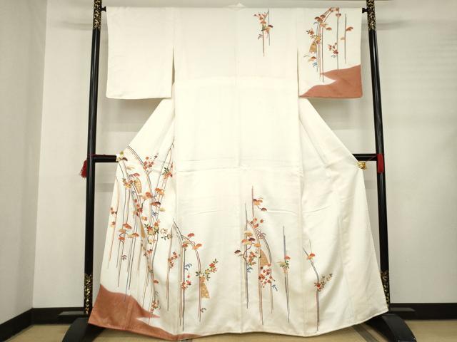 平和屋着物●訪問着 吉祥花文 正絹 逸品 AABD0880ck