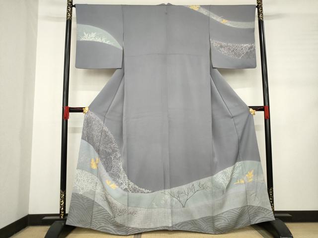 平和屋着物●訪問着 風景文 金彩 正絹 逸品 AABD0915ck