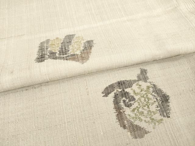 平和屋着物●上質な紬 間道 正絹 逸品 AABD0931ck