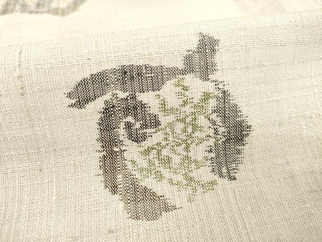 平和屋着物●上質な紬 間道 正絹 逸品 AABD0931ck