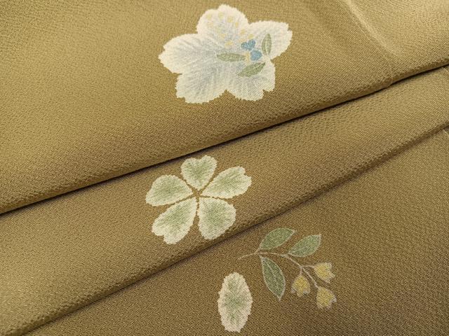 平和屋着物○上質な小紋 舞桜文 正絹 逸品 AABD1013ph