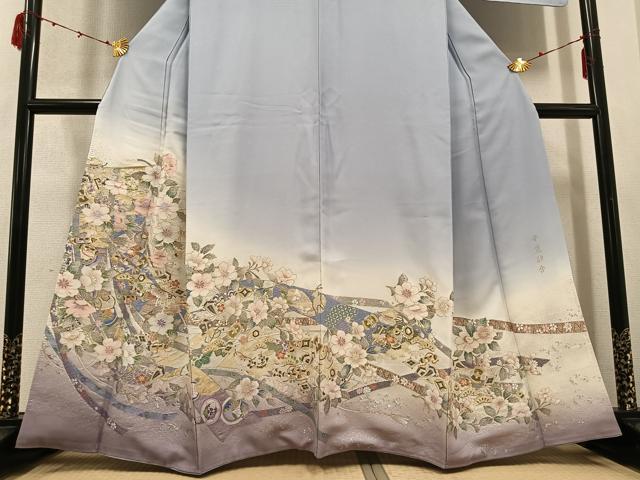 平和屋着物●豪華色留袖 寿光織 草麗融合 花宝尽くし 暈し染め 金銀糸 正絹 逸品 AABD1036ph