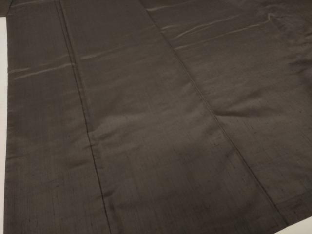 平和屋着物●上質な紬 色無地 檳榔子染色 三越扱い 正絹 逸品 AABD1153ck
