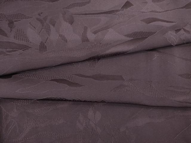 平和屋着物●上質な色無地 樹林地紋 滅紫色 正絹 逸品 未使用 AABD1157ck