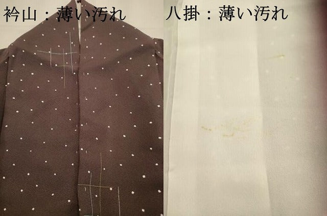 平和屋着物■上質な小紋 格子 正絹 逸品 AABD1398ma