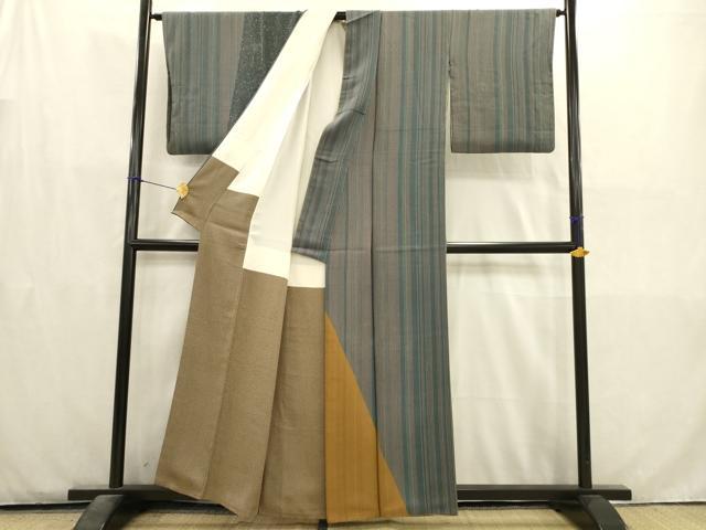 平和屋着物■訪問着 間道 正絹 逸品 AABD1413ma