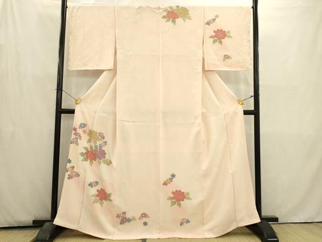 平和屋着物■訪問着 草花文 暈し染め 金彩 正絹 逸品 AABD1415ma