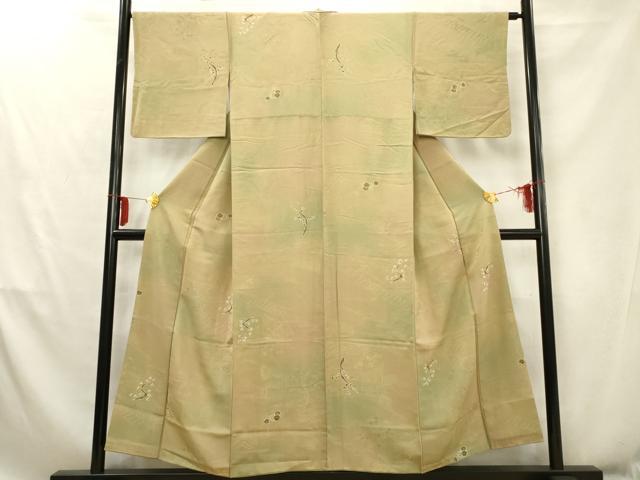 平和屋着物▽上質な小紋　単衣　風景花文　正絹　逸品　AABE6889jh 平和屋着物□上質な小紋 絞り 枝花文 正絹 逸品 AABI6539stの通販 by